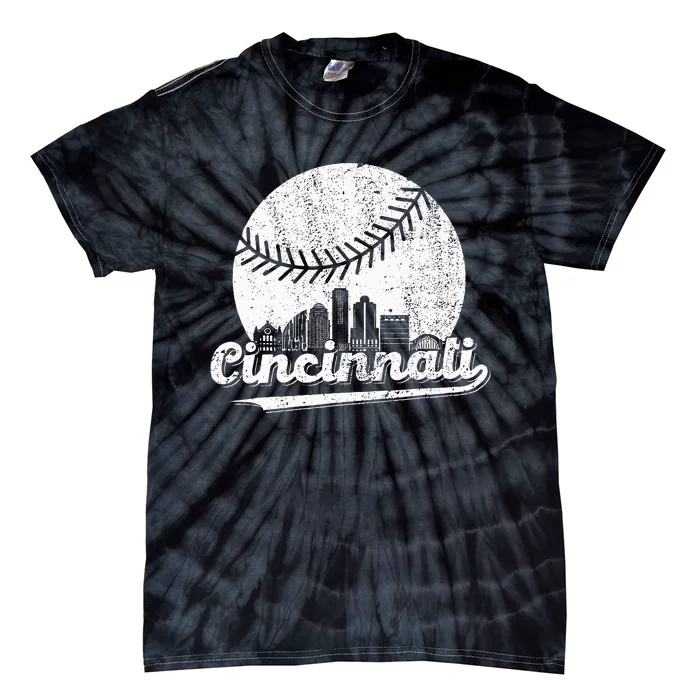 Cincinnati Baseball Classic Retro Vintage Tie-Dye T-Shirt