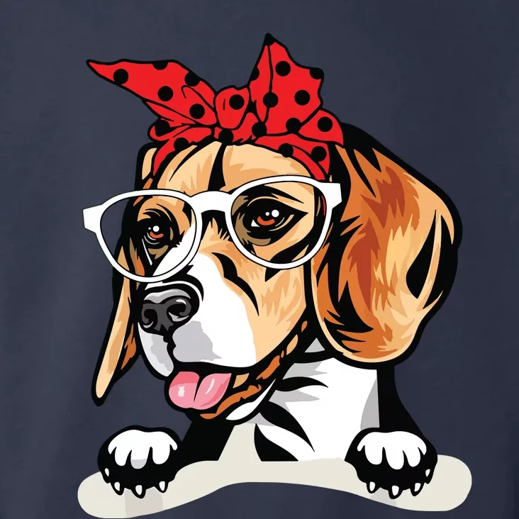 Cute Beagle Christmas Red Plaid Headband And Glasses Toddler Hoodie