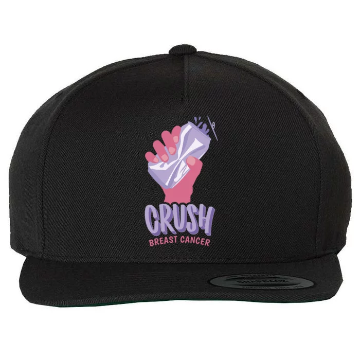 Crush Breast Cancer Can Wool Snapback Cap