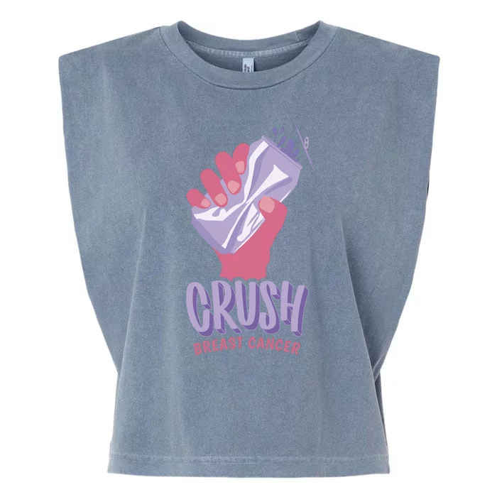 Crush Breast Cancer Can Garment-Dyed Women's Muscle Tee