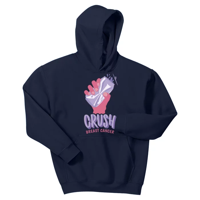 Crush Breast Cancer Can Kids Hoodie