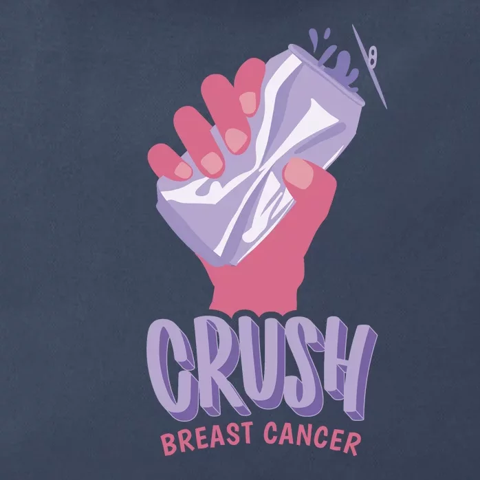 Crush Breast Cancer Can Zip Tote Bag