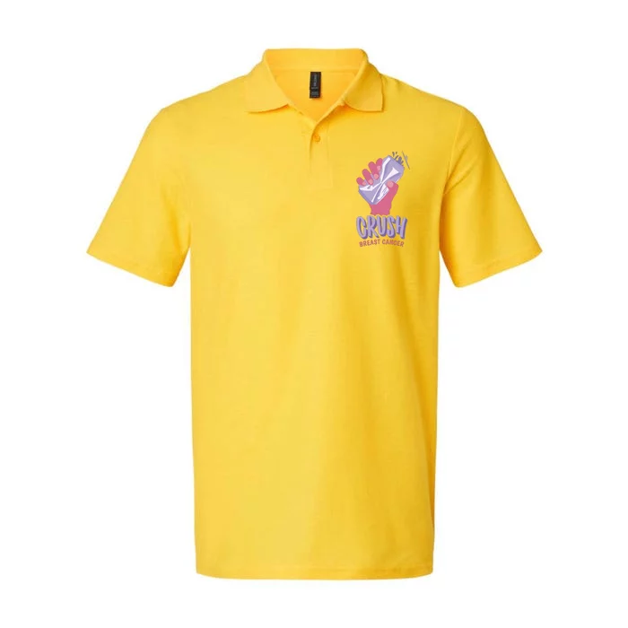 Crush Breast Cancer Can Softstyle Adult Sport Polo