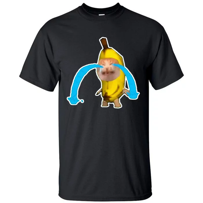 Crying Banana Cat Meme Tall T-Shirt