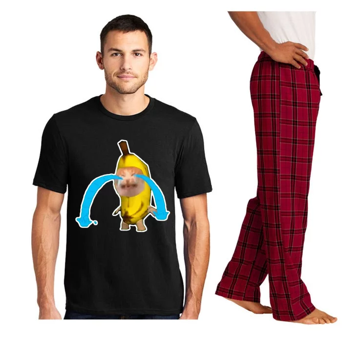 Crying Banana Cat Meme Pajama Set