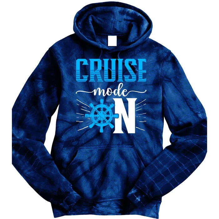 Cruising Boat Cruise Mode On Cruise Ship Tie Dye Hoodie