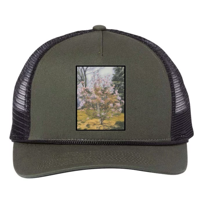 Cherry Blossoms Retro Rope Trucker Hat Cap