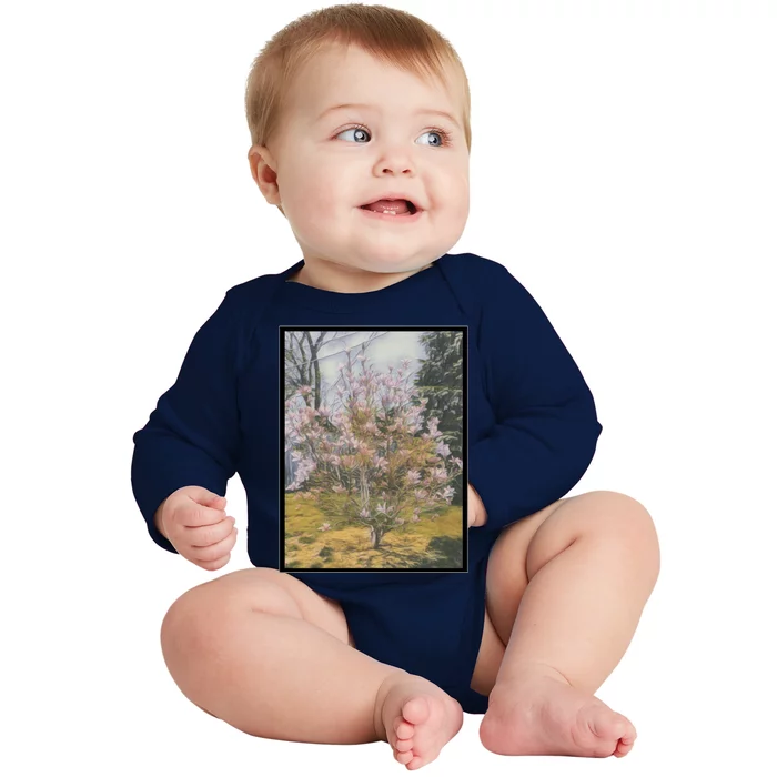 Cherry Blossoms Baby Long Sleeve Bodysuit