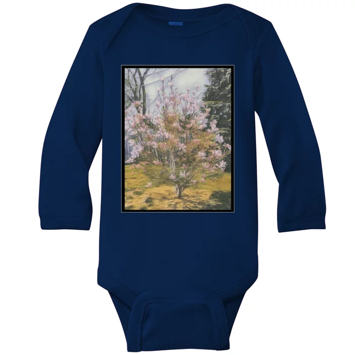 Cherry Blossoms Baby Long Sleeve Bodysuit