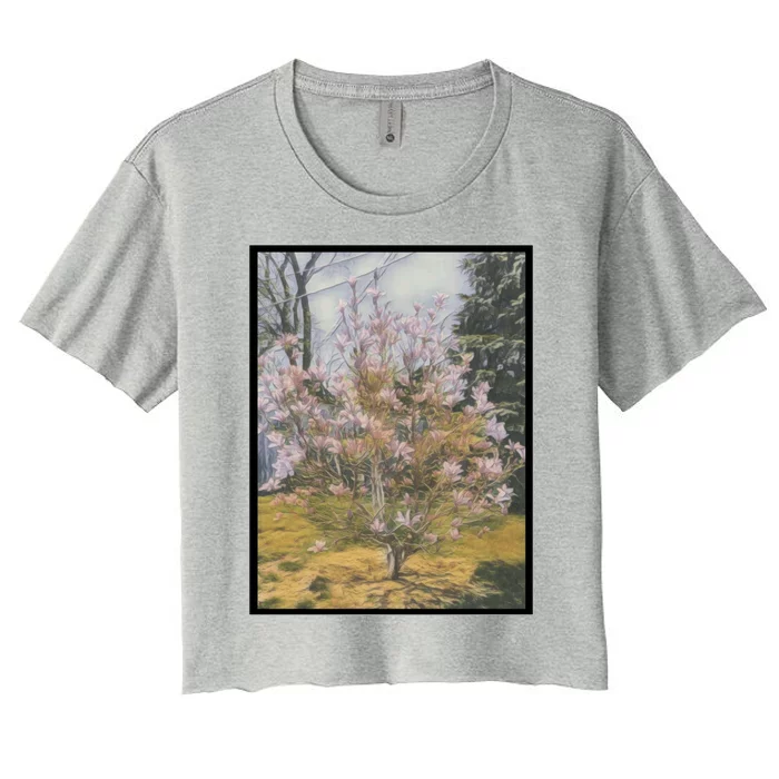 Cherry Blossoms Women's Crop Top Tee