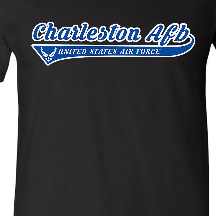 Charleston Base Charleston Afb South Carolina Sc V-Neck T-Shirt