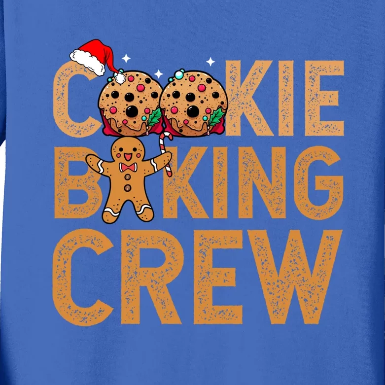 Cookie Baking Crew Santa Christmas Family Xmas Ugly Cookie Gift Kids Long Sleeve Shirt