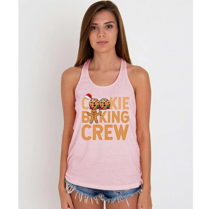 Cookie Baking Crew Santa Christmas Family Xmas Ugly Cookie Gift Women's Knotted Racerback Tank