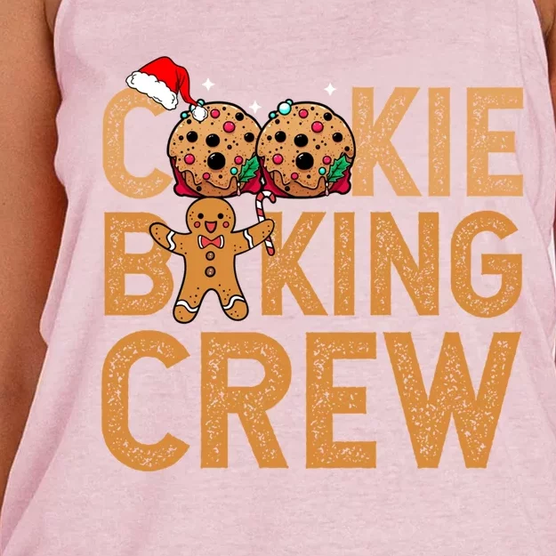 Cookie Baking Crew Santa Christmas Family Xmas Ugly Cookie Gift Women's Knotted Racerback Tank