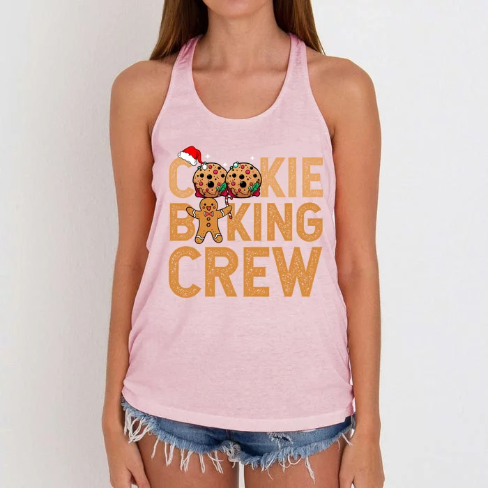 Cookie Baking Crew Santa Christmas Family Xmas Ugly Cookie Gift Women's Knotted Racerback Tank