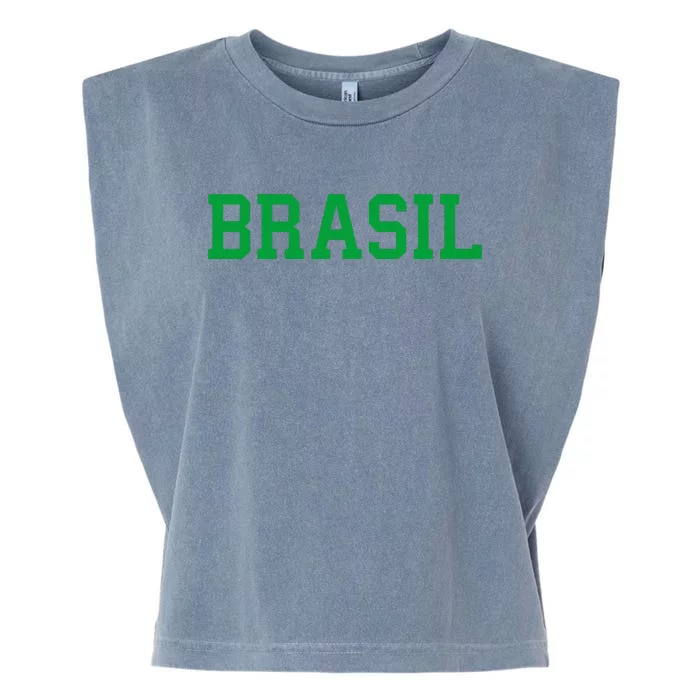 Cool Brasil Country Soccer Name Garment-Dyed Women's Muscle Tee