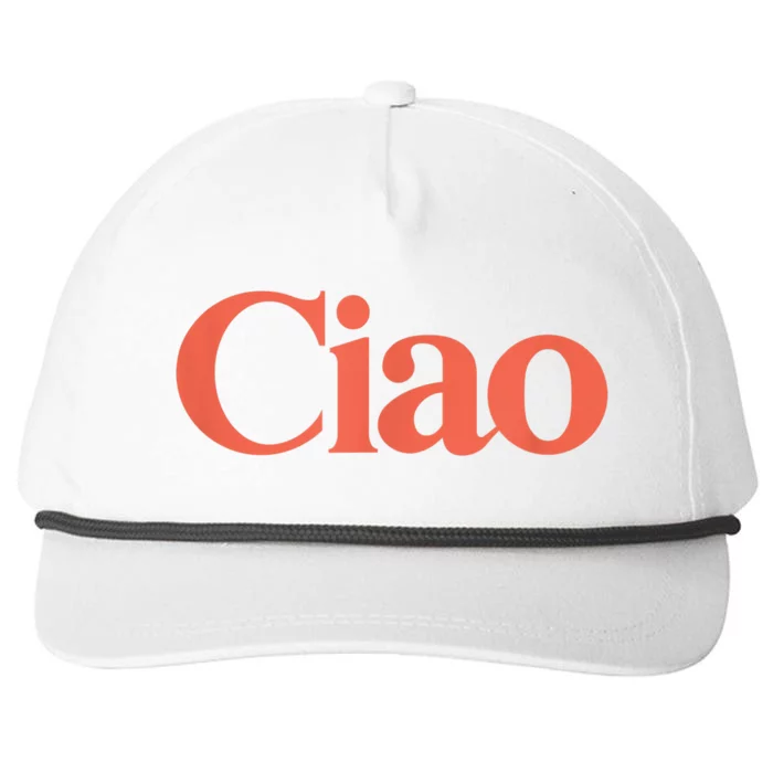 Ciao Bella Snapback Five-Panel Rope Hat