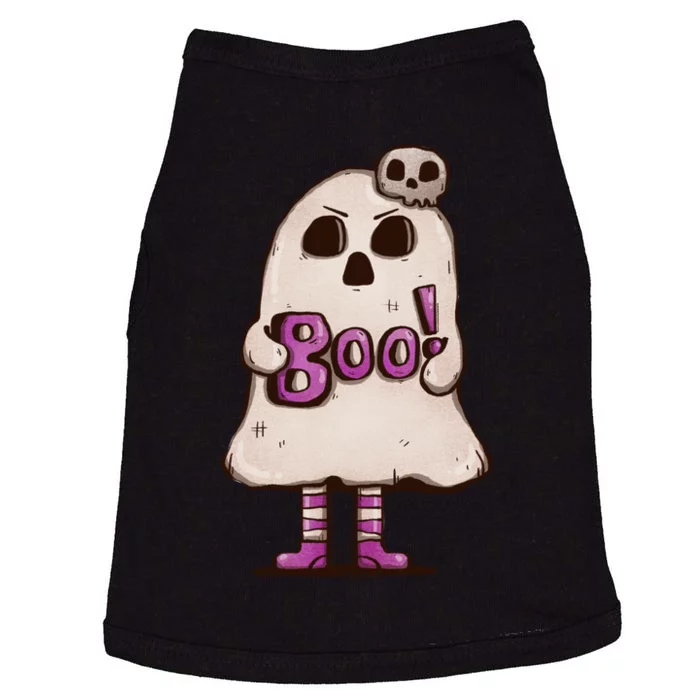 Cute Boo Creepy Scary Skull Skeleton Doggie Tank