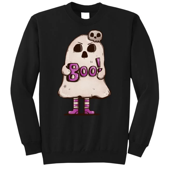 Cute Boo Creepy Scary Skull Skeleton Sweatshirt