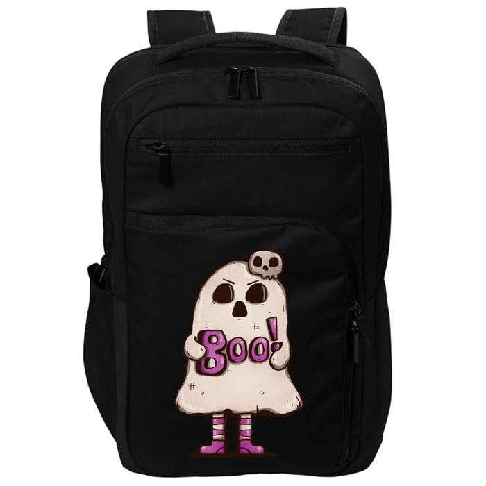 Cute Boo Creepy Scary Skull Skeleton Impact Tech Backpack