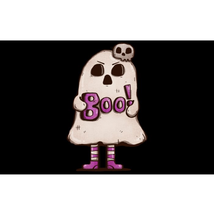 Cute Boo Creepy Scary Skull Skeleton Bumper Sticker