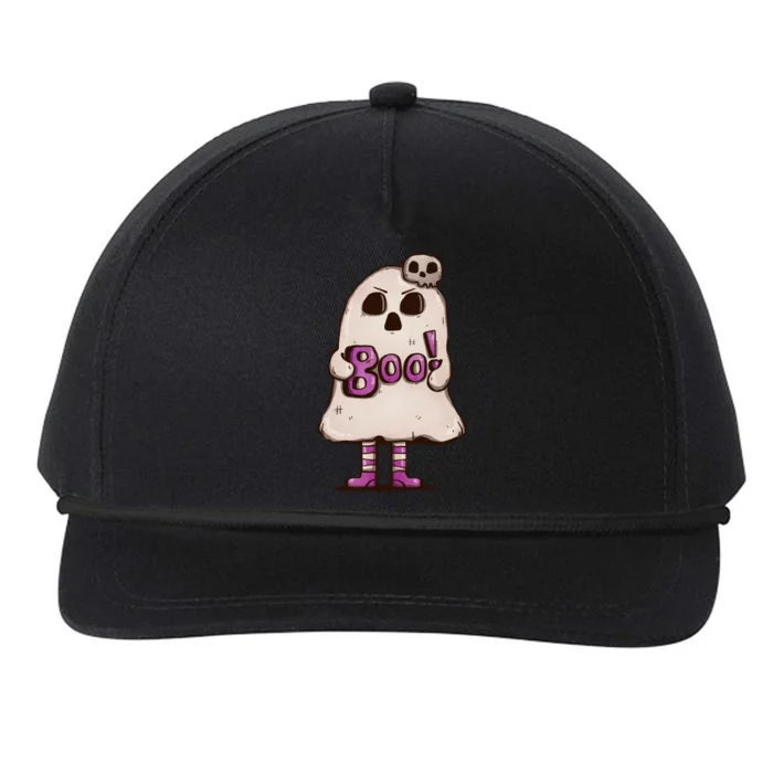 Cute Boo Creepy Scary Skull Skeleton Snapback Five-Panel Rope Hat