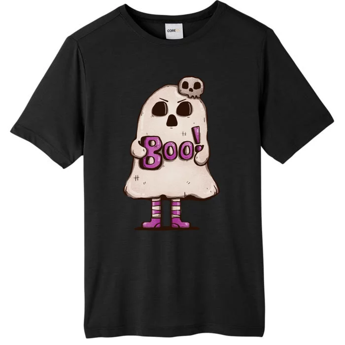 Cute Boo Creepy Scary Skull Skeleton ChromaSoft Performance T-Shirt