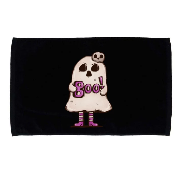 Cute Boo Creepy Scary Skull Skeleton Microfiber Hand Towel