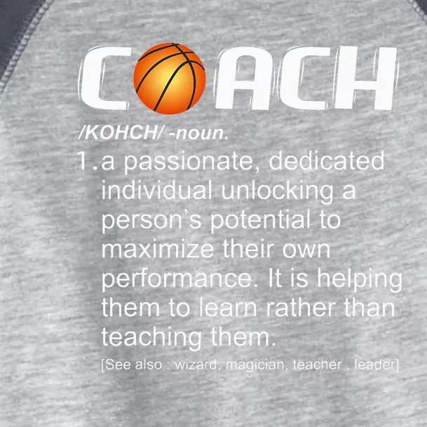 Coach Basketball Coaching Gift Toddler Fine Jersey T-Shirt