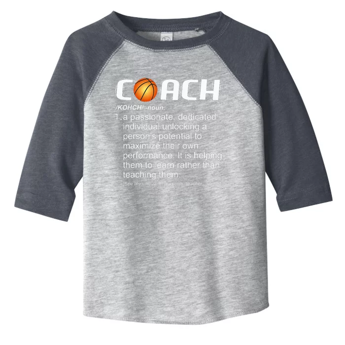 Coach Basketball Coaching Gift Toddler Fine Jersey T-Shirt