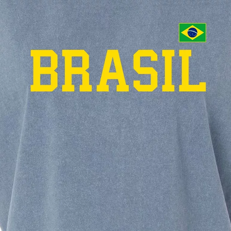 Cool Brasil Country Name Flag Garment-Dyed Women's Muscle Tee