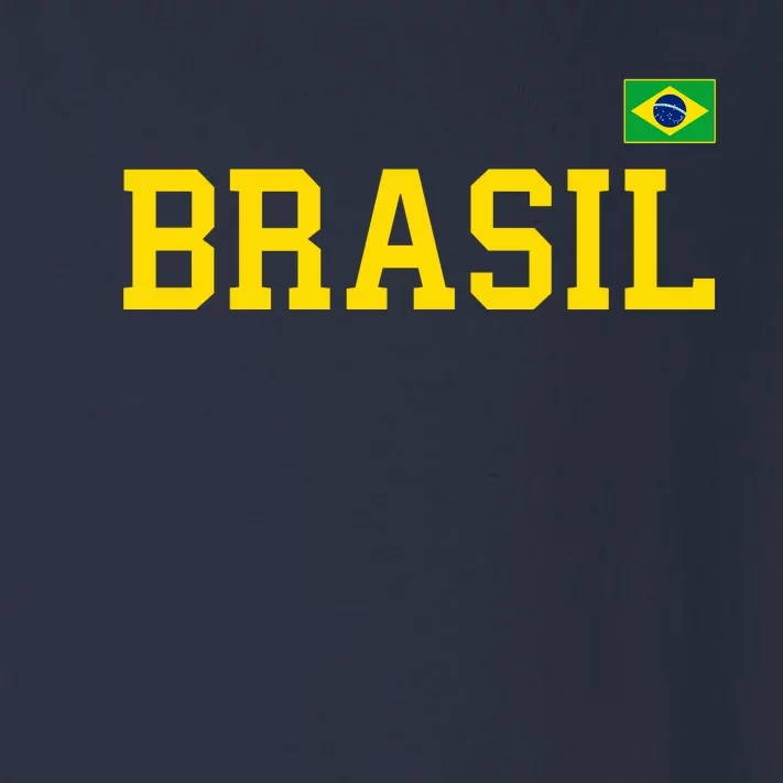 Cool Brasil Country Name Flag Toddler Long Sleeve Shirt