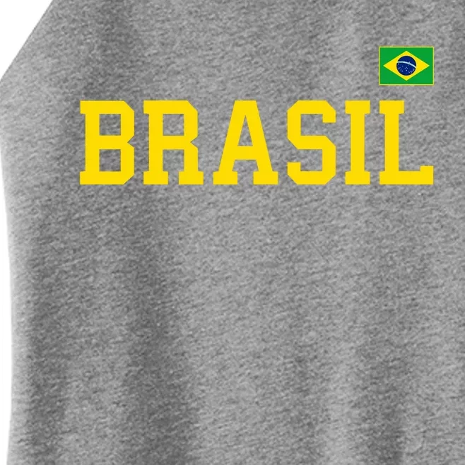 Cool Brasil Country Name Flag Women’s Perfect Tri Rocker Tank