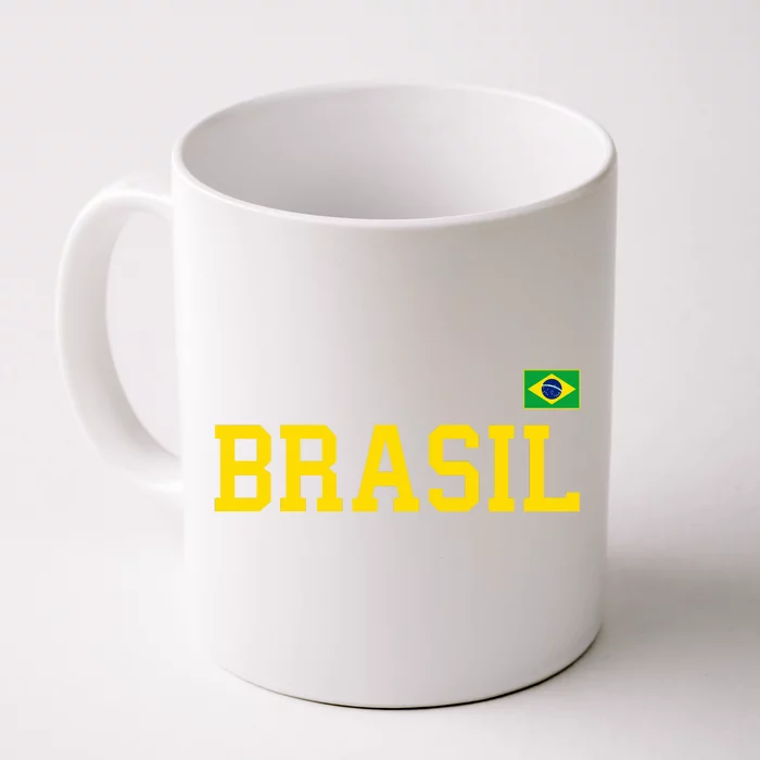 Cool Brasil Country Name Flag Front & Back Coffee Mug