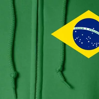 Cool Brazil Country Flag Full Zip Hoodie