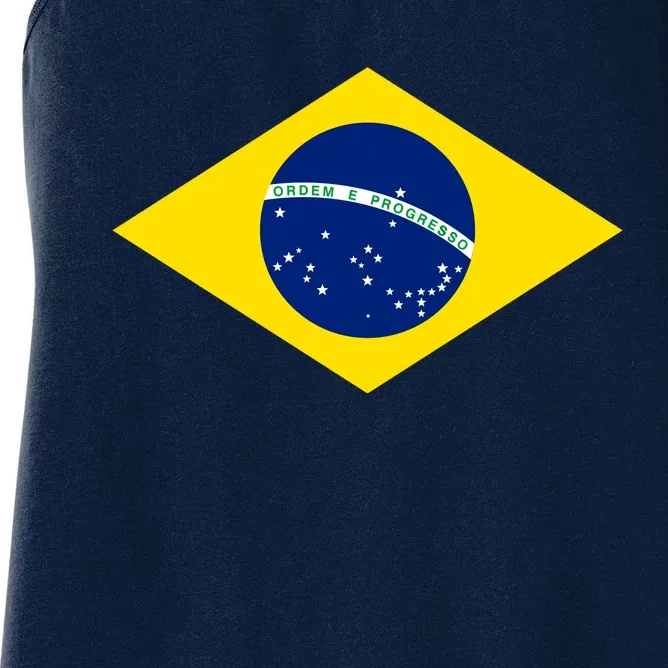 Cool Brazil Country Flag Women's Racerback Tank