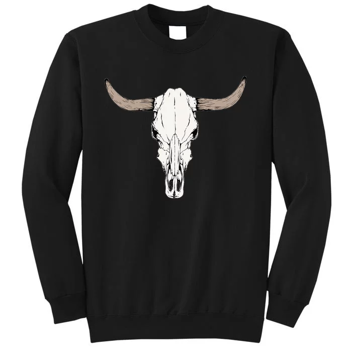 Cow Bull Cattle Skull Head Western Vintage Animal Graphic Sweatshirt