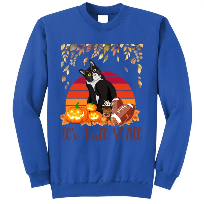 Cute Black Cat Lovers Thanksgiving Halloween ItS Fall YAll Great Gift Sweatshirt