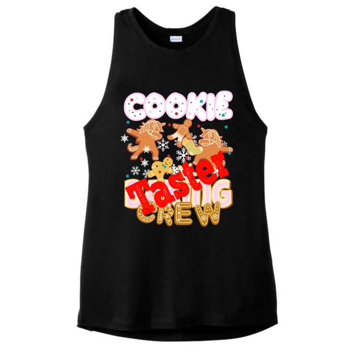 Cookie Baking Crew Authentic Christmas Baker Team Taster Cute Gift Ladies Tri-Blend Wicking Tank