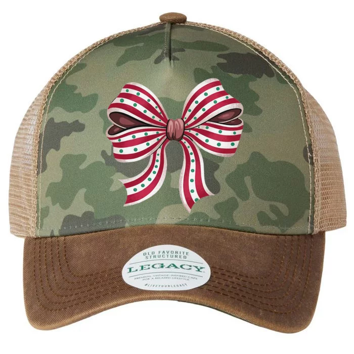 Coquette Bow Christmas Tree Cake Christmas Vibes Women Legacy Tie Dye Trucker Hat