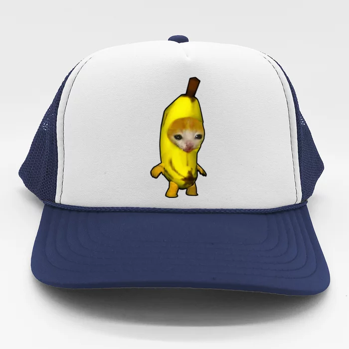 Cute Banana Cat Happy Bananacat Meme Kitty Trucker Hat