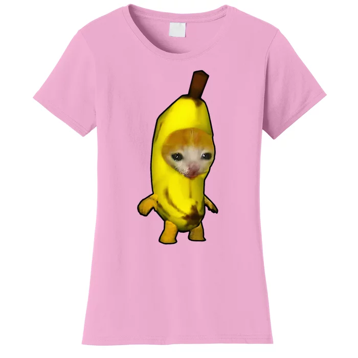 Cute Banana Cat Happy Bananacat Meme Kitty Women's T-Shirt