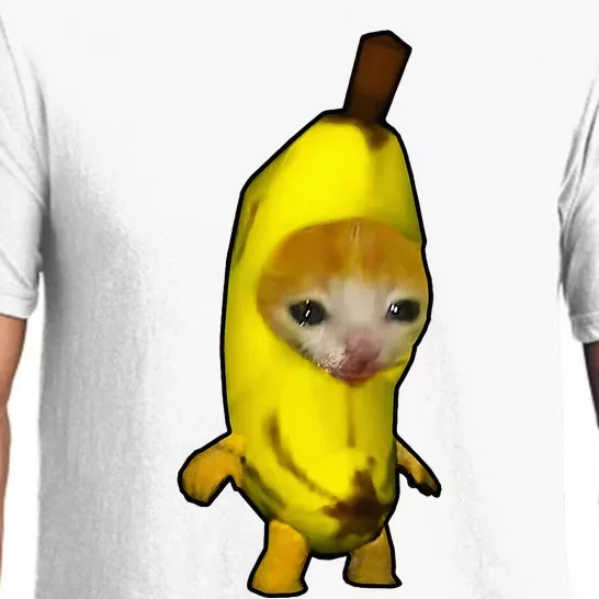 Cute Banana Cat Happy Bananacat Meme Kitty Pajama Set