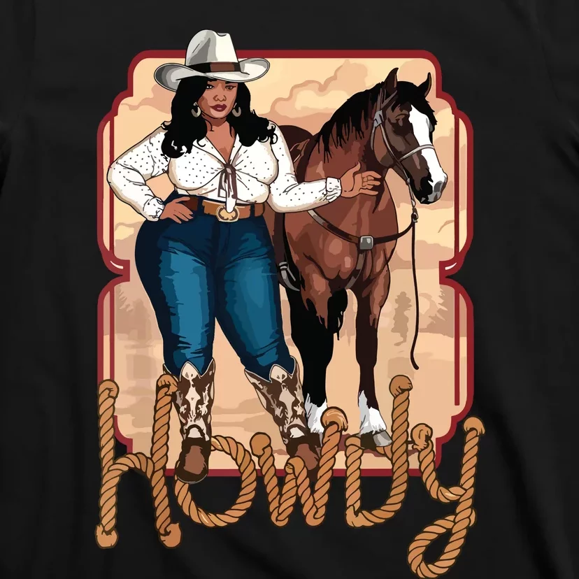 Cowgirl Black Cowgirl Queen African American T-Shirt