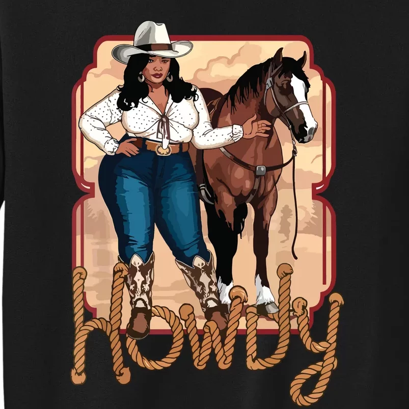 Cowgirl Black Cowgirl Queen African American Tall Sweatshirt