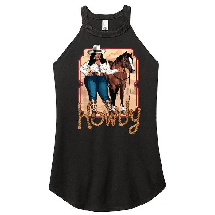 Cowgirl Black Cowgirl Queen African American Women’s Perfect Tri Rocker Tank