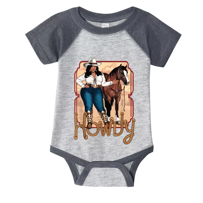 Cowgirl Black Cowgirl Queen African American Infant Baby Jersey Bodysuit