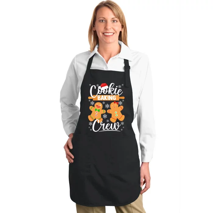 Cookie Baking Crew  Gingerbread Christmas Baking Full-Length Apron With Pocket