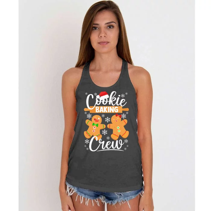 Cookie Baking Crew  Gingerbread Christmas Baking Women's Knotted Racerback Tank