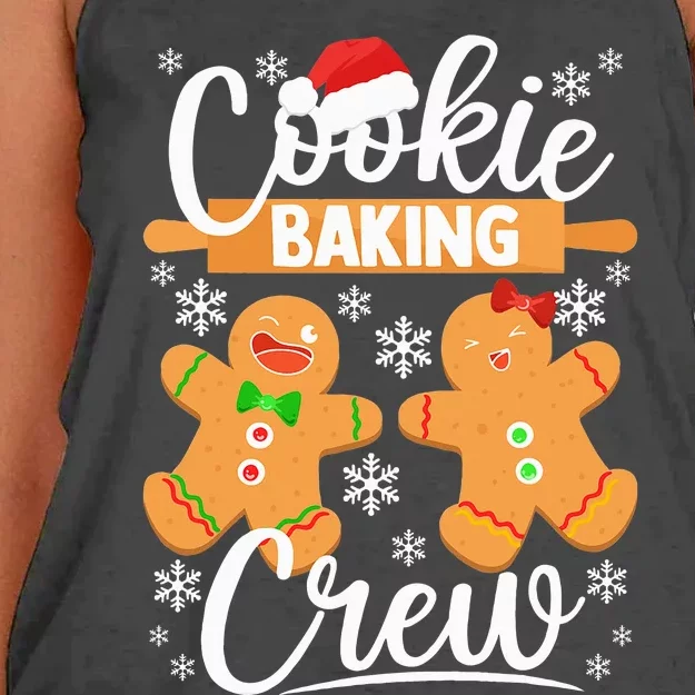 Cookie Baking Crew  Gingerbread Christmas Baking Women's Knotted Racerback Tank